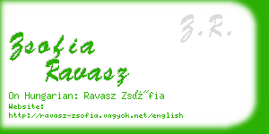 zsofia ravasz business card